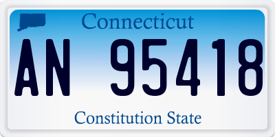 CT license plate AN95418