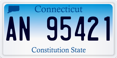 CT license plate AN95421