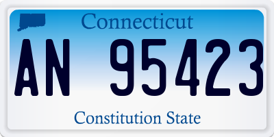 CT license plate AN95423