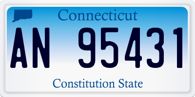 CT license plate AN95431