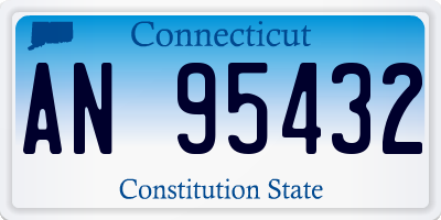 CT license plate AN95432