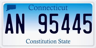 CT license plate AN95445