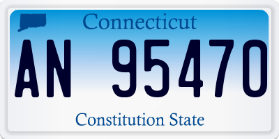 CT license plate AN95470