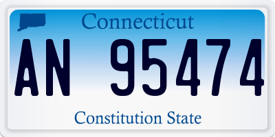 CT license plate AN95474