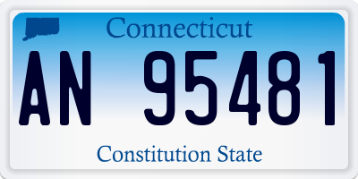 CT license plate AN95481