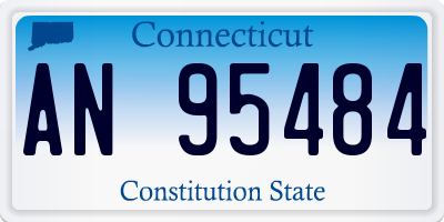 CT license plate AN95484