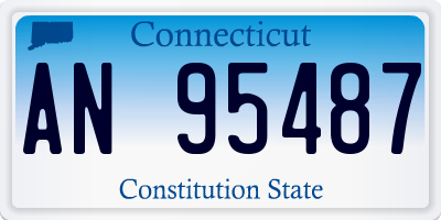 CT license plate AN95487