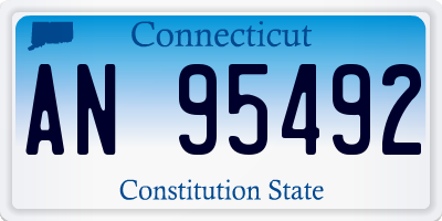 CT license plate AN95492