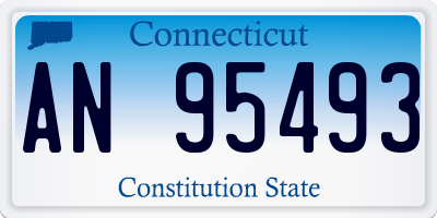 CT license plate AN95493