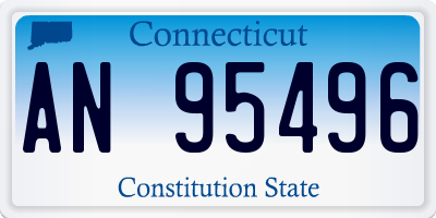 CT license plate AN95496