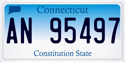 CT license plate AN95497