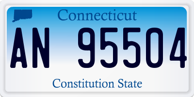 CT license plate AN95504