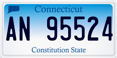 CT license plate AN95524