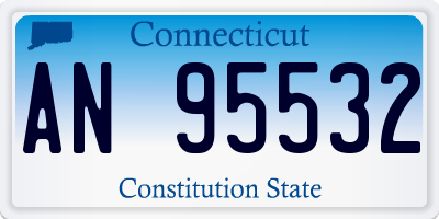 CT license plate AN95532