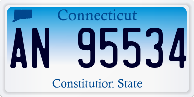 CT license plate AN95534