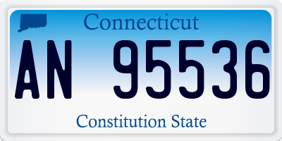 CT license plate AN95536