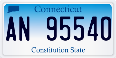 CT license plate AN95540