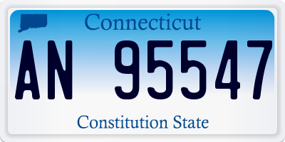 CT license plate AN95547