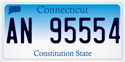 CT license plate AN95554