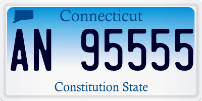 CT license plate AN95555