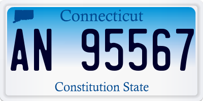 CT license plate AN95567