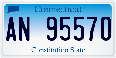 CT license plate AN95570