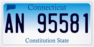 CT license plate AN95581