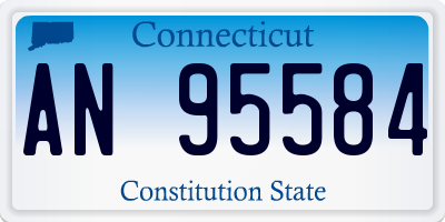 CT license plate AN95584