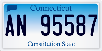 CT license plate AN95587