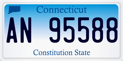 CT license plate AN95588