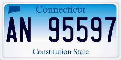 CT license plate AN95597