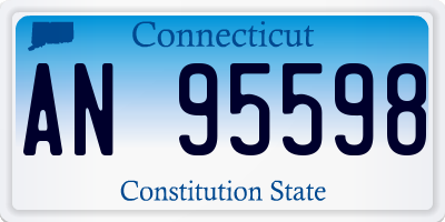 CT license plate AN95598