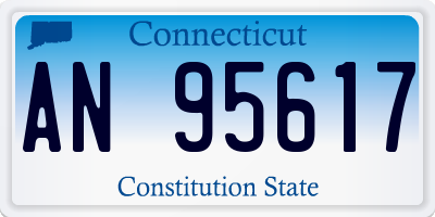 CT license plate AN95617