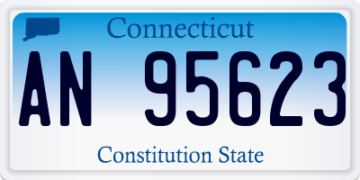 CT license plate AN95623