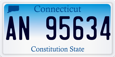 CT license plate AN95634