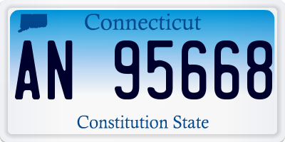 CT license plate AN95668