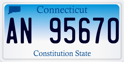 CT license plate AN95670