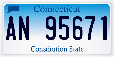 CT license plate AN95671