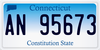 CT license plate AN95673