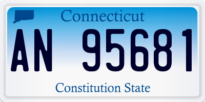 CT license plate AN95681