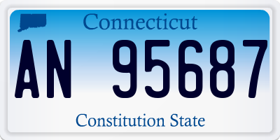 CT license plate AN95687