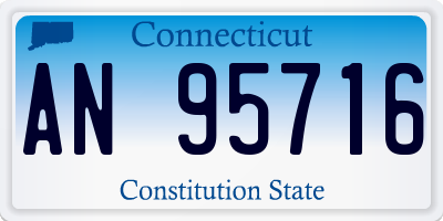 CT license plate AN95716