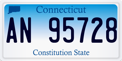 CT license plate AN95728