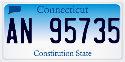 CT license plate AN95735