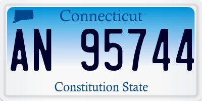 CT license plate AN95744