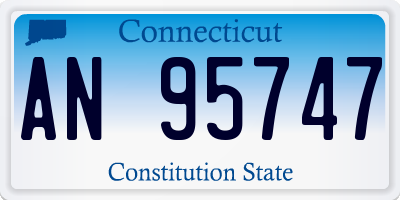 CT license plate AN95747