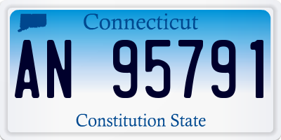 CT license plate AN95791