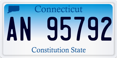 CT license plate AN95792