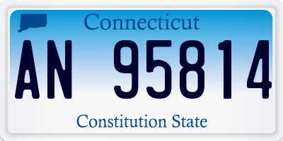 CT license plate AN95814