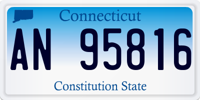 CT license plate AN95816